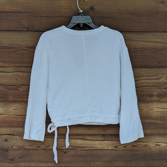 Texture & Thread Wrap Top, White Small - Picture 8 of 11